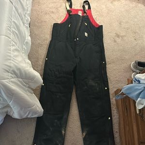 Carhartt insulated bibs.